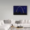 Trademark Fine Art Galloimages Online 'St. Louis Arch With Starburst Moon' Canvas Art, 22x32 ALI35108-C2232GG